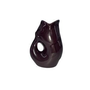 GurglePot Mini Fish Purple 4" Tall Ceramic Pitcher or Vase Dated 2006